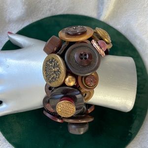 Handmade bracelet with vintage buttons.